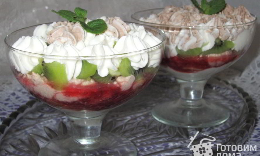 Рецепт творожного десерта с фруктами