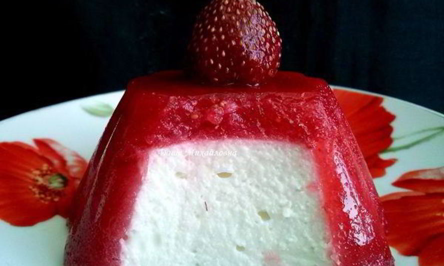 Рецепт творожного десерта в красном
