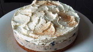 Воздушный чернично-сливочный десерт