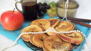 Яблоки в кляре с корицей