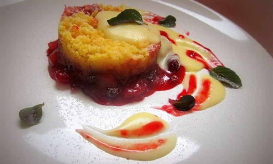 Рецепт ягодно-яблочного крамбль