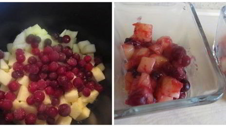 ягодно-яблочный крамбль