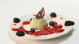 Зеленая панна-котта