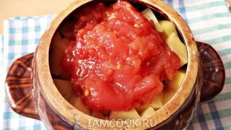 азу по-татарски в горшочках