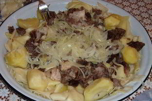 Бешбармак из свинины в мультиварке