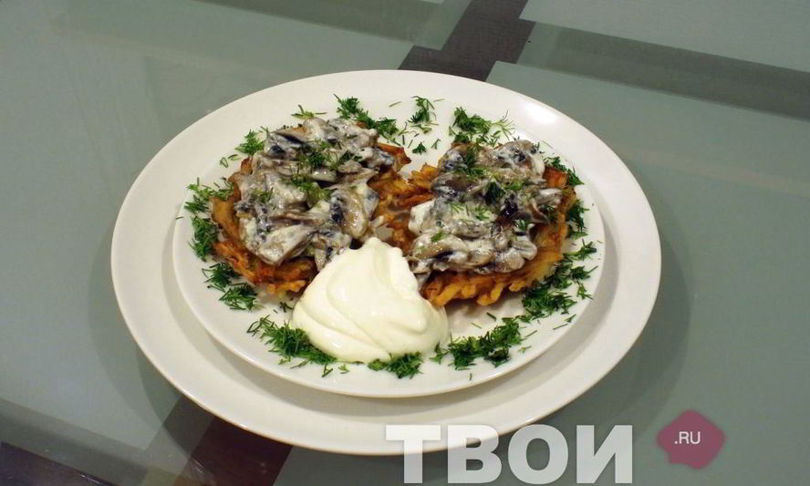 Рецепт драников с грибами