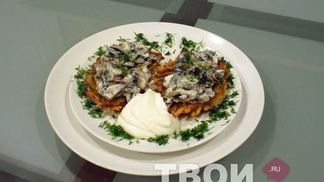 драники с грибами
