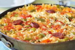 Ароматный рис с овощами по-испански