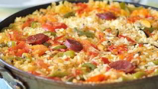 Ароматный рис с овощами по-испански
