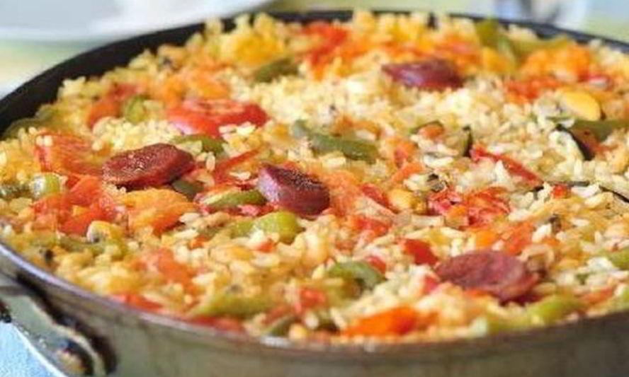 Рецепт ароматного риса с овощами по-испански