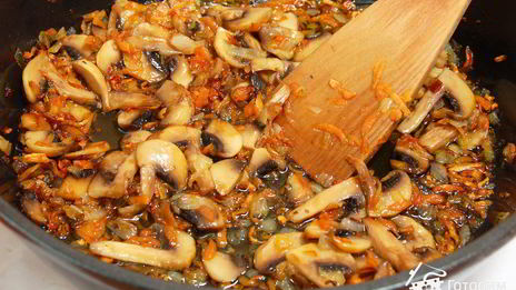 чечевица с шампиньонами