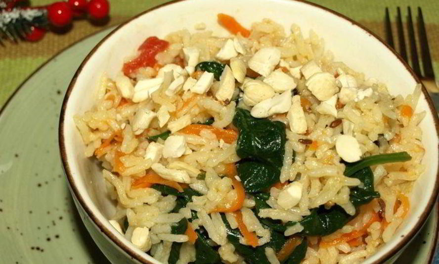 Рецепт индийского риса со шпинатом