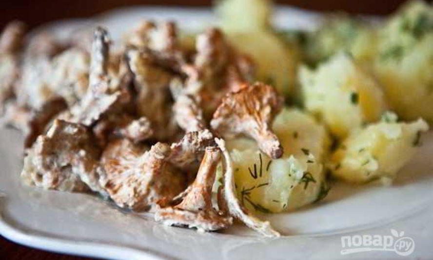 Рецепт картофеля отварного с грибами