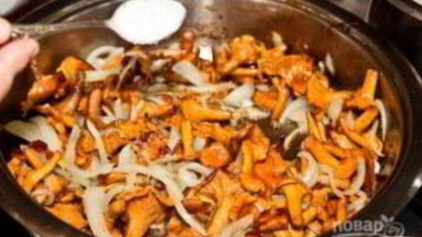 картофель отварной с грибами