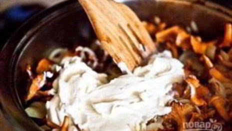 картофель отварной с грибами