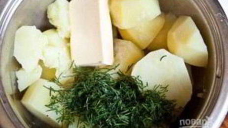 картофель отварной с грибами