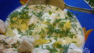 Картофель под молочным соусом