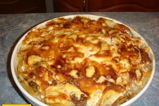 Картофель с фаршем и сыром запеканка в духовке