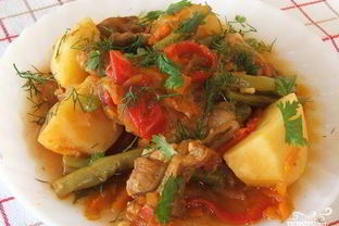 Картофель с говядиной