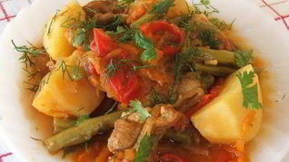 Картофель с говядиной