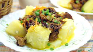 Картофель с грибами