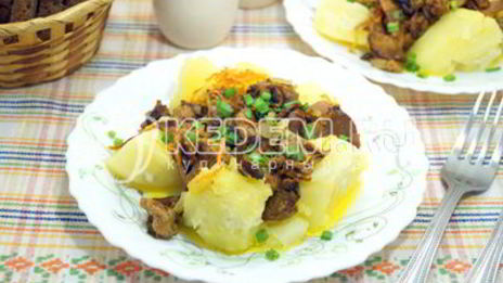 картофель с грибами