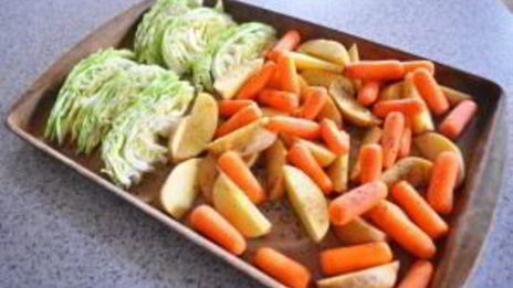 картофель с капустой в духовке