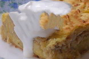 Картофель с куриной печенью