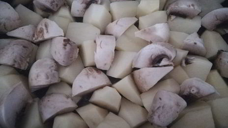 картофель с шампиньонами в духовке