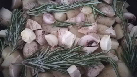 картофель с шампиньонами в духовке