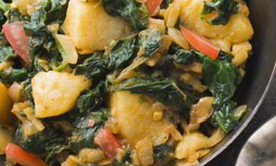 Рецепт картофеля со шпинатом по-индийски