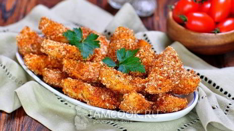 картофель в сырно-пряной панировке