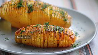 Картофель веером