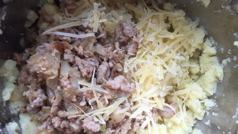 картофельные крокеты с куриным фаршем