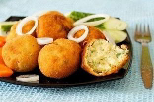 Картофельные крокеты с манкой и зеленью