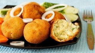 Картофельные крокеты с манкой и зеленью