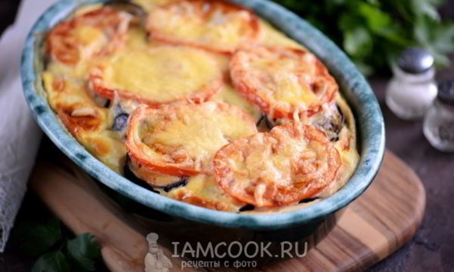 Рецепт картошки с баклажанами и помидорами в духовке