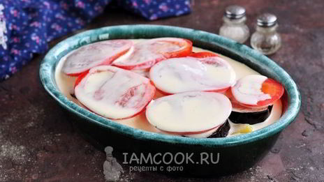 картошка с баклажанами и помидорами в духовке