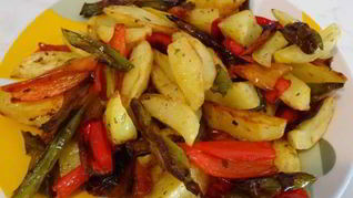 Картошка с перцем в духовке по-итальянски