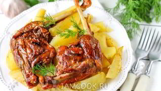 Картошка с уткой в фольге в духовке