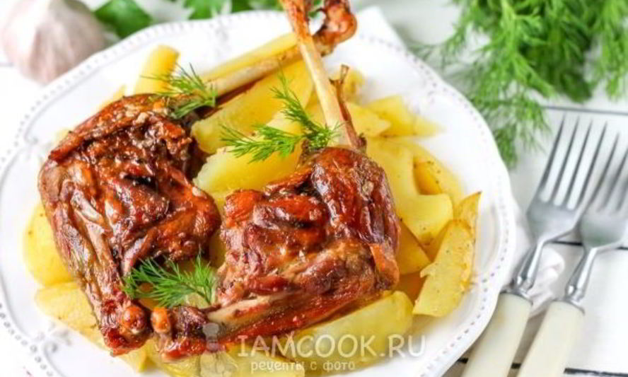 Рецепт картошки с уткой в фольге в духовке