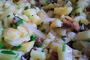 Картошка жаренная с салом