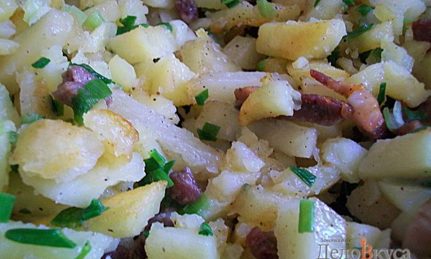 Рецепт картошки жаренной с салом