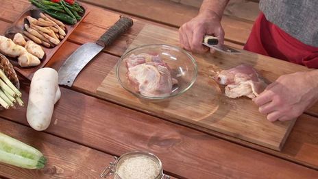 кхао ман кай — рис в курином жире