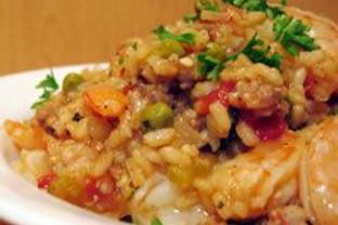 Красный рис с курицей