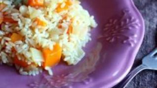 Отварной рис с тыквой