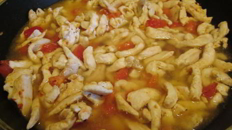 пикантный рис с курицей