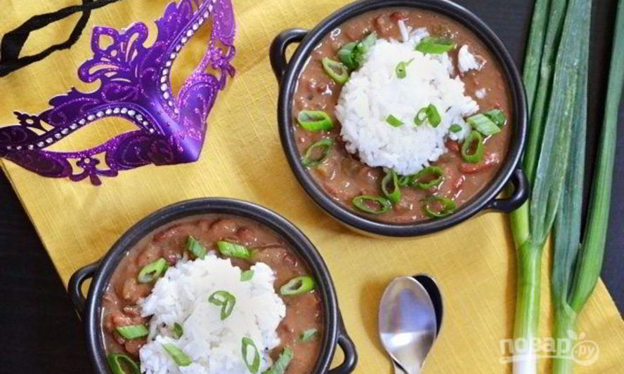 Рецепт риса с фасолью