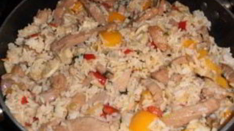 рис с грибами и овощами