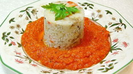 рис с грибами